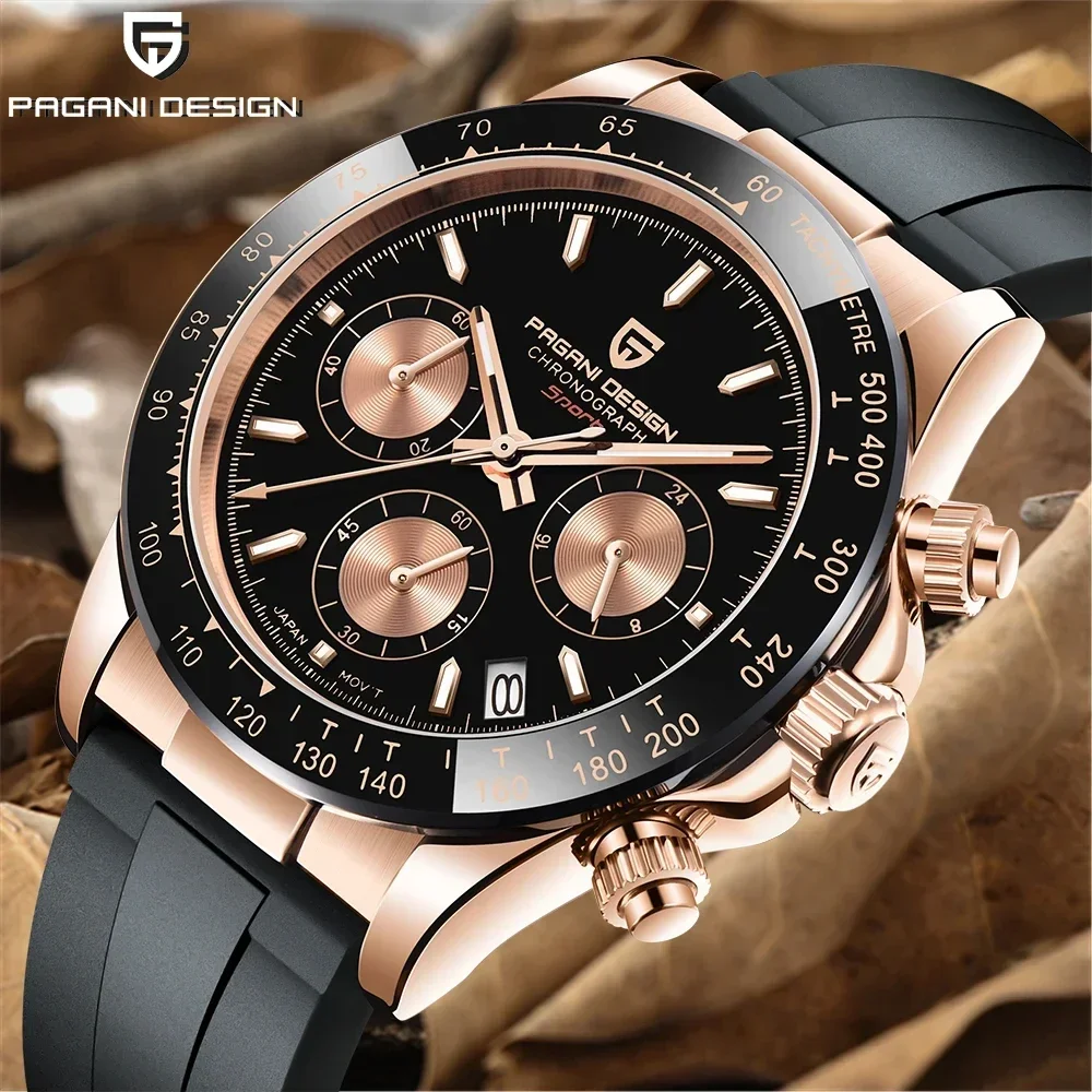 

PAGANI Design New Men Quartz Watches Japan VK63 Clock Automatic Date Luxury Chronograph Dive Sapphire Wristwatches Reloj Hombre