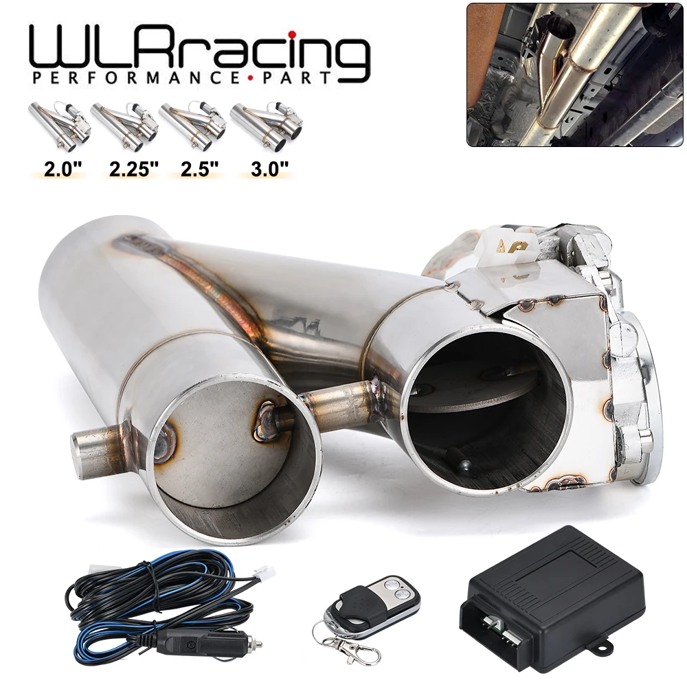

Universal Stainless Steel 304 2.0" 2.25" 2.5" 3" Dual-Valve Electric Exhaust Downpipe Cutout With Remote Wireless Accessories