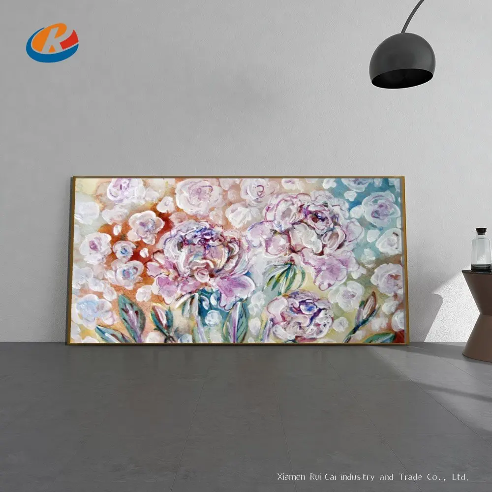 

Abstract White Cherry Flower Oil Painting No Frame Handmade On Canvas Hanging For Living Dinner Room Wall Art Home Deco