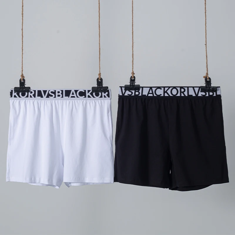 

ORLVS Male's Boxers Trendy Cotton Fabric Outer Shorts Loose Comfortable Breathable Men's Casual Pants Underwear Thin Pajamas