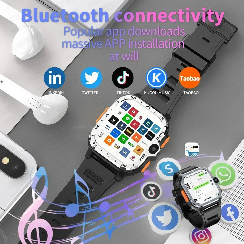Для HUAWEI ios 2024 новые умные часы с GPS 4G 5G двойная камера 64/16 ГБ память Wi-Fi