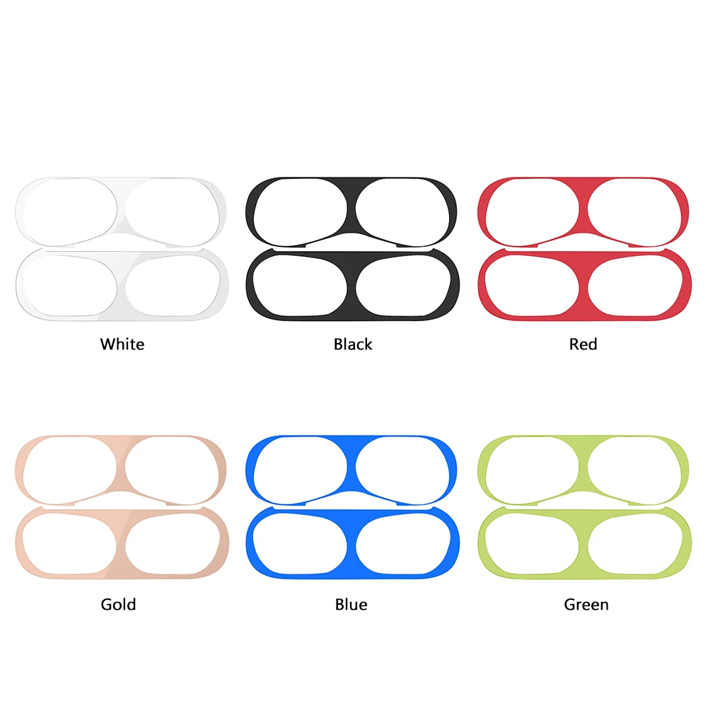 

Various Colors Earphone Film Stickers Metal Dust-proof Inside Protection Cover Headphones Accessories for AirPods Pro Headphone