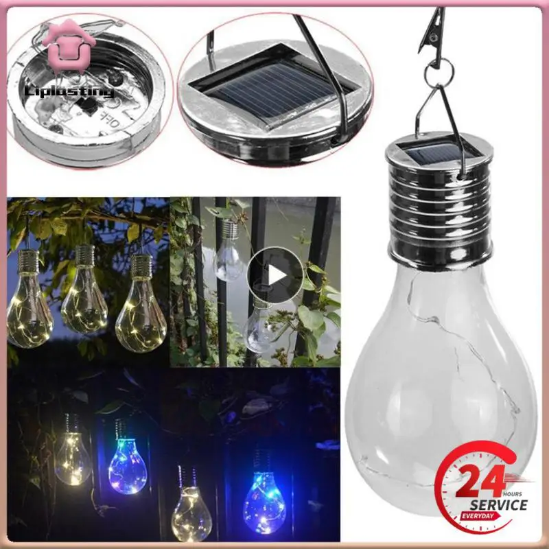 

1~10PCS Waterproof Solar Light Bulb 0.24W 1.2V Outdoor Garden Rotatable Solar Copper Light Bulb for Garden Party Decor
