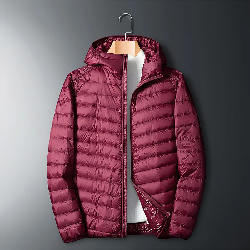 Jacket White Duck Down Jackets Man Winter Autumn Men Hooded Ultra Light Down Jackets Warm Outwear Coat Parkas Outdoors  Coats
