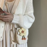 kawaii phone bag womens summer bag 2022 new niche flower shoulder bag messenger bag womens handbag