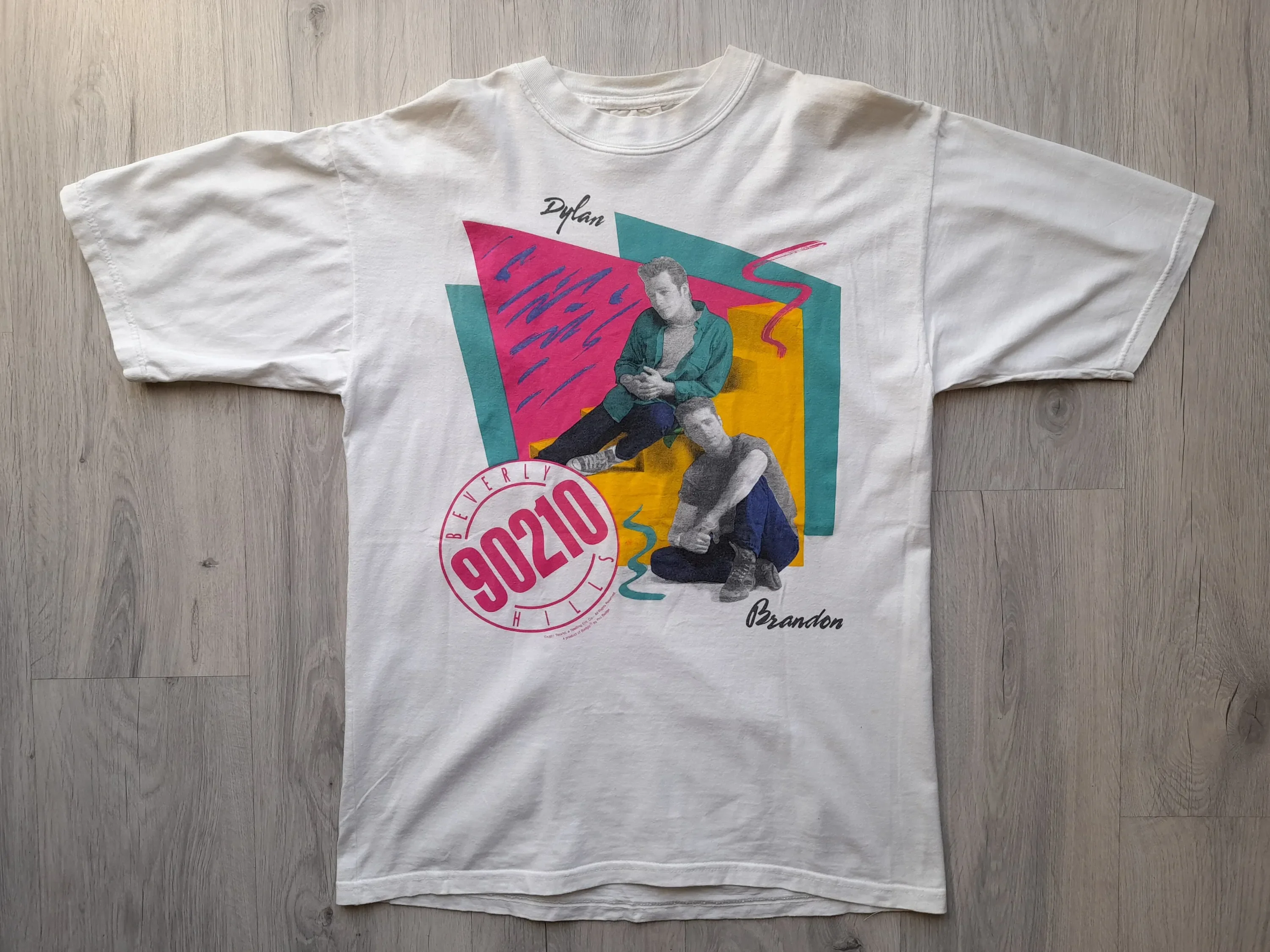 Винтажная рубашка 1991 Брэндон и Дилан 90210 средний размер