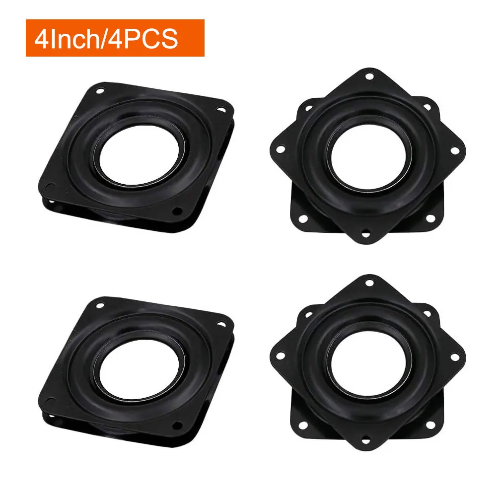 

4pcs/pack Chair Iron Smooth Furniture 360 Degrees Lazy Susans Bearing Plate Hardware Swivel Sofa Square Turntable Accessories