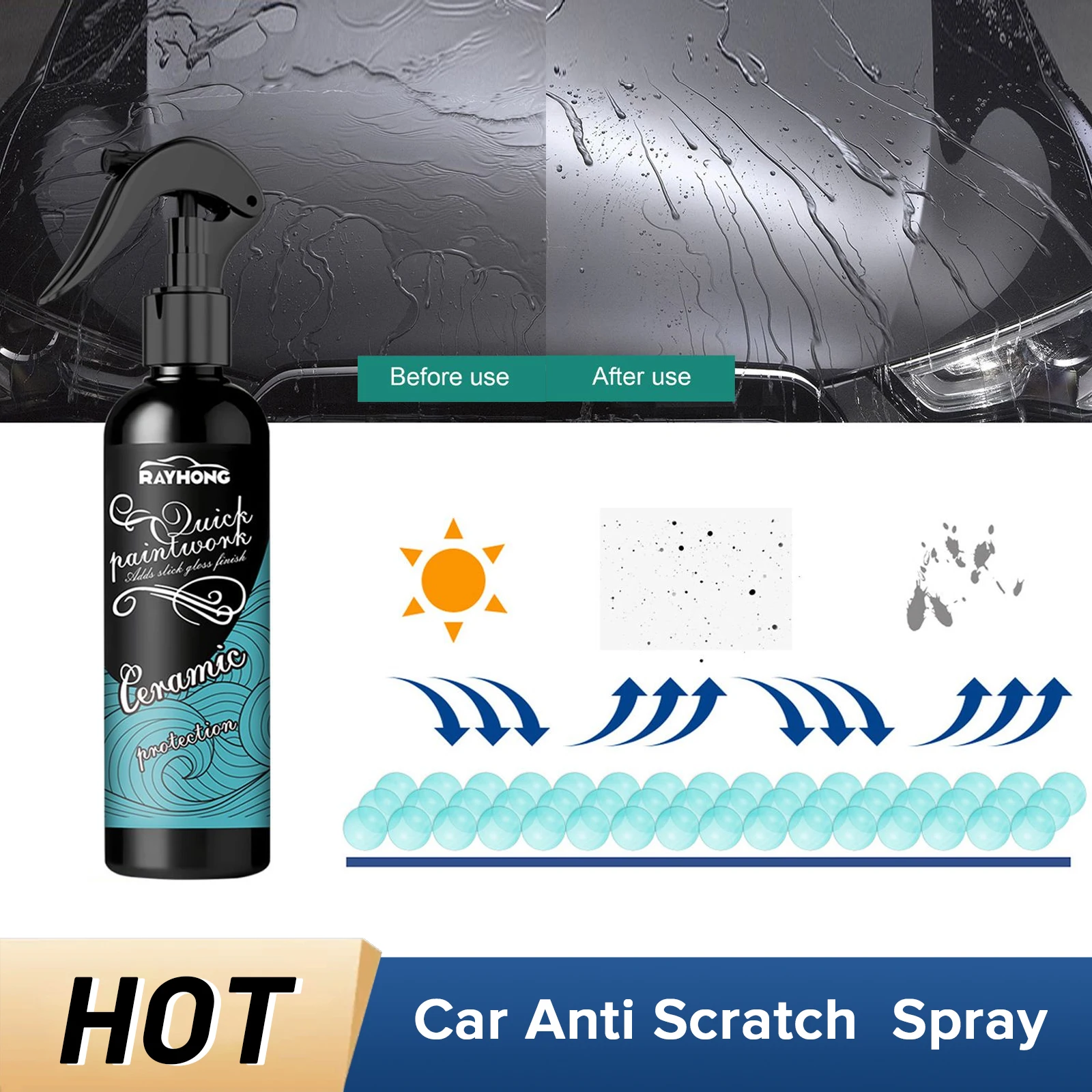 

Auto Ceramic Coating Agent Vehicle Paint Surface Decontamination Anti-Scratch Car Fast Polishing Automobile Nano Coating Liquid