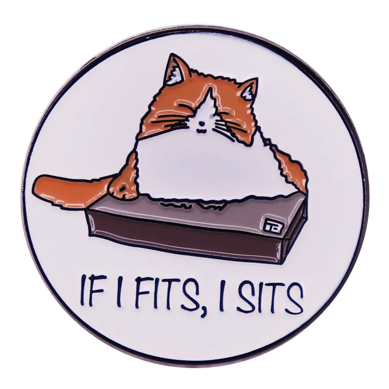 

Lovely Fat Cat Creative Cartoon Lovely Pin Enamel Pin Wrap Clothing Lapel Brooch Exquisite Badge Fashion Jewelry Friend Gifts