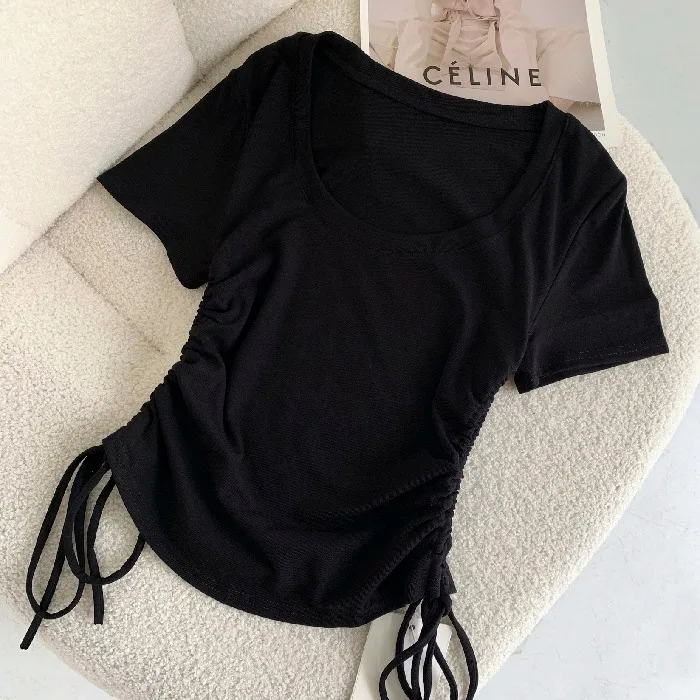 

top women's design fashion bottoming short sleeve t-shirt one