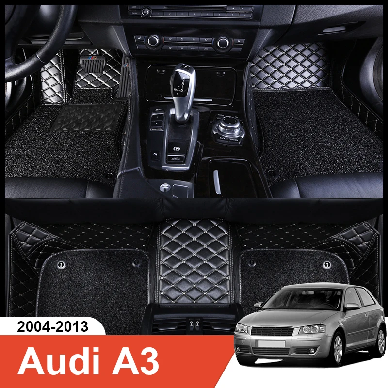

Коврик автомобильный под заказ для Audi A3 2004, аксессуары для интерьера, экологически чистый толстый коврик под заказ для левого и правого привода