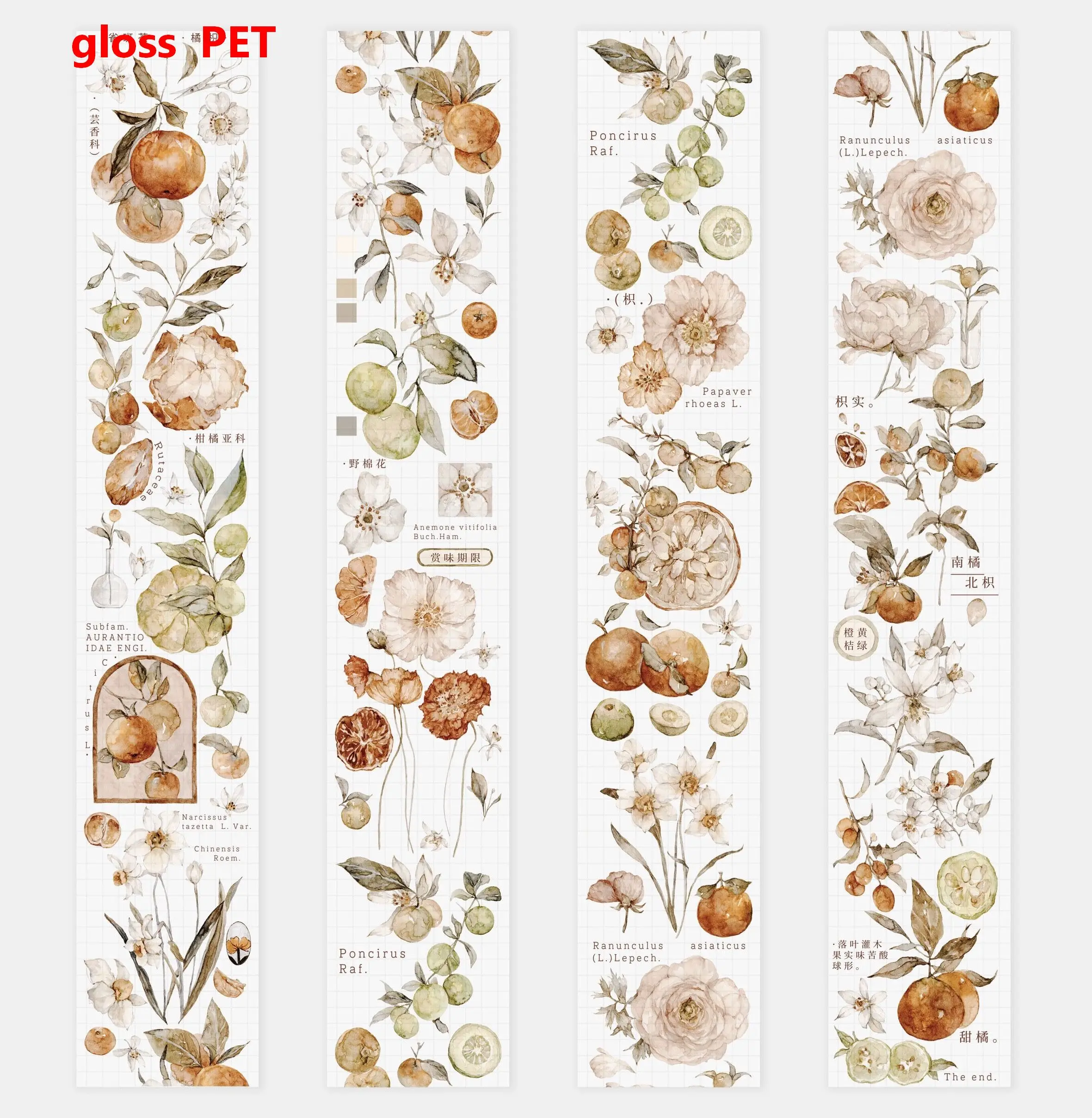 

Винтажная цветочная ПЭТ-лента