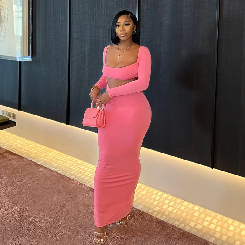

Casaul Women Long Dress Backless Bodycon Streetwear Party Night Clubwear Dresses For Women Vestidos