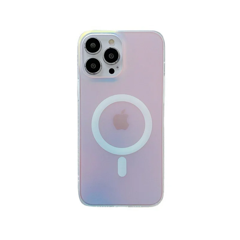

Luxury Matte Frosted Tempered Glass Phone Case For iPhone 14 Pro Max 13 12 Magsafe Wireless Charging Magnetic Cover Transparent
