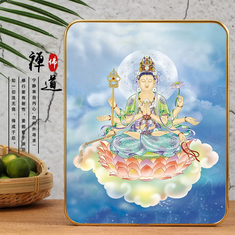 

Not empty rope Guanyin Bodhisattva portrait, Buddha hanging statue, Phnom Penh photo frame decorative painting, hanging painting