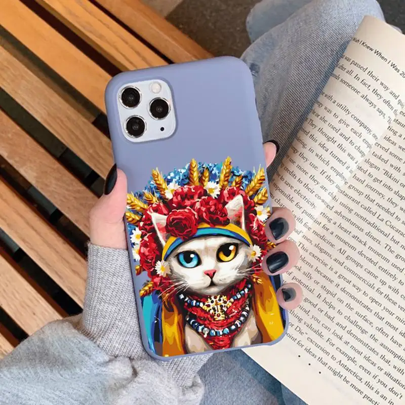 

Ukraine Flag Pattern Phone Case for iPhone 14 11 12 13 Mini Pro Xs Max 8 7 6 6S Plus X XR Solid Candy Color Case