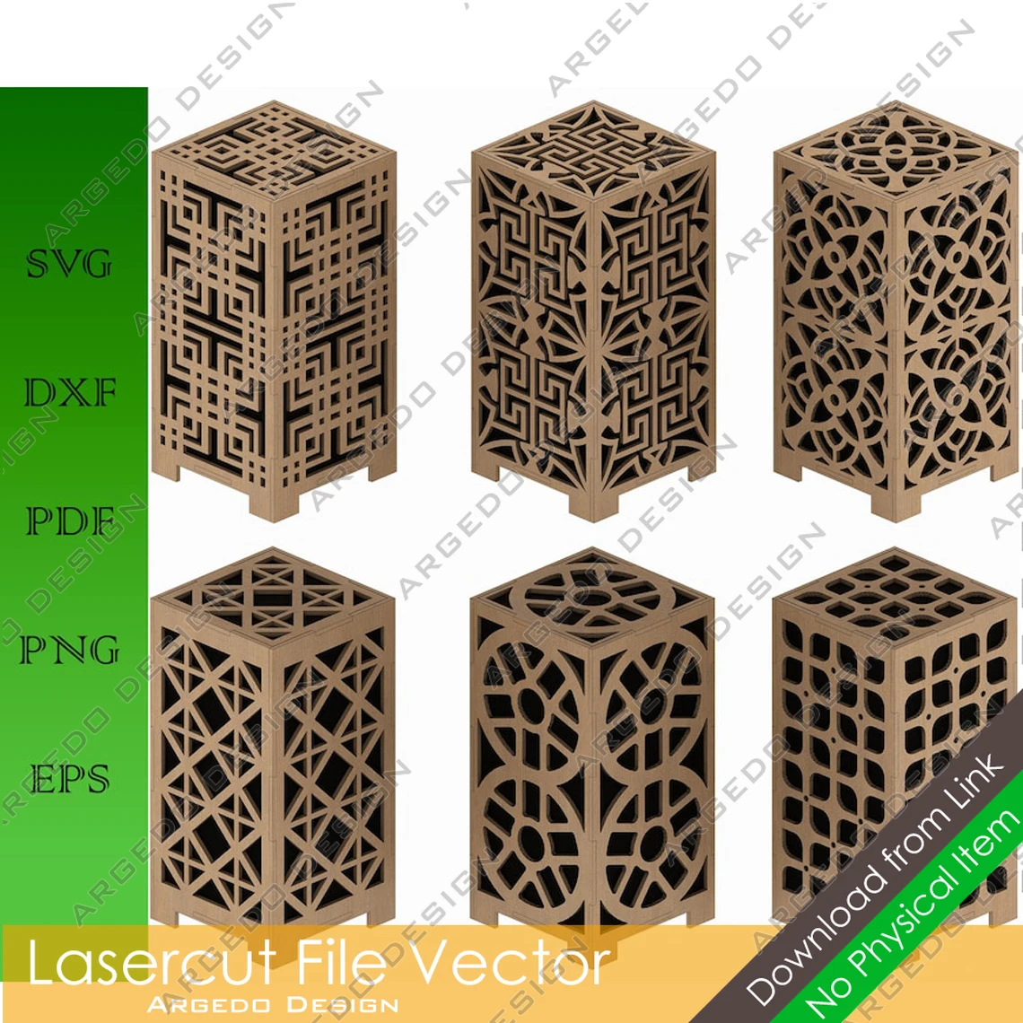

Лазерная резка настольная лампа шаблон DWG DXF сoг AI EPS файл для лазерной резки и Cricut Maker