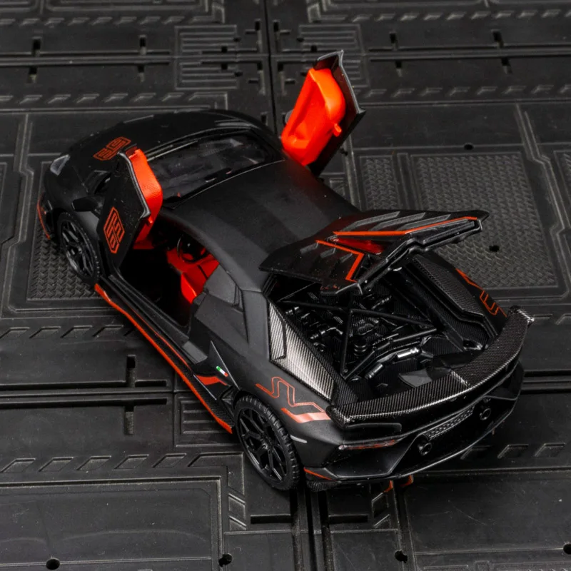 Модель раллийного автомобиля Lamborghini Aventador SVJ63 из сплава, масштаб 1:32, с открывающимися дверями, звуковыми и световыми эффектами, автомобильные украшения. (art.: 3920db28eb8cf) - 3920db28eb8cf