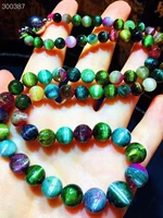 genuine natural colorful tourmaline red green crystal necklace 4 8 10 6mm clear round beads bracelet woman aaaaaa genuine