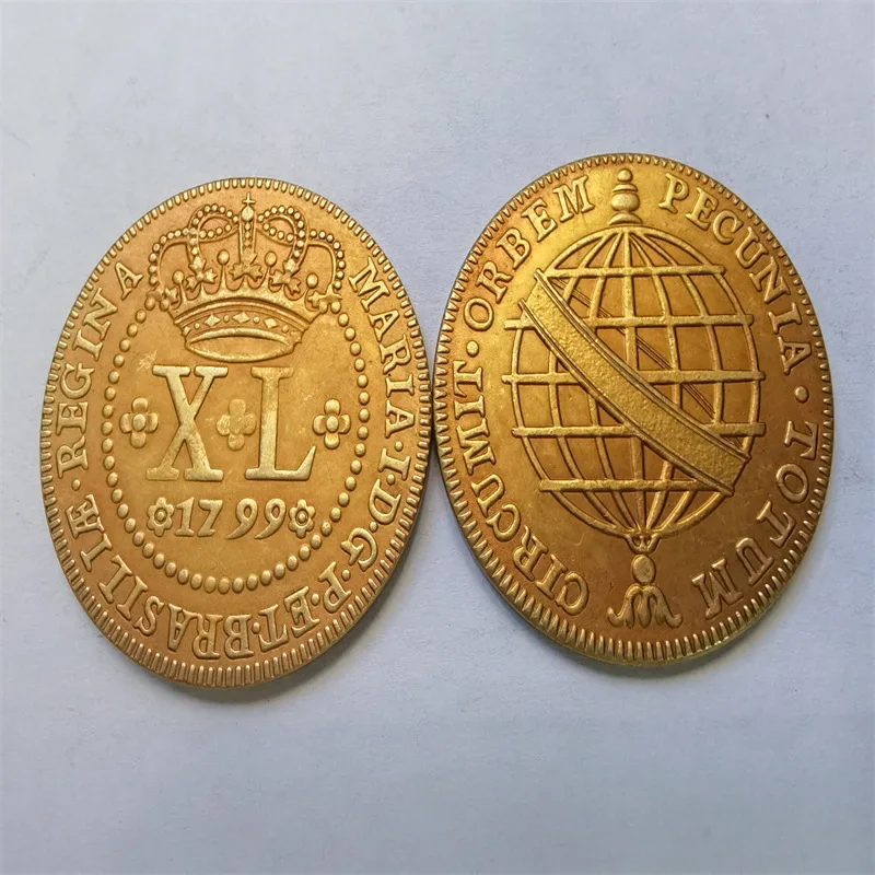 40 Лисбон Мята Бразилия 1799 Антикварная зарубежная памятная монета