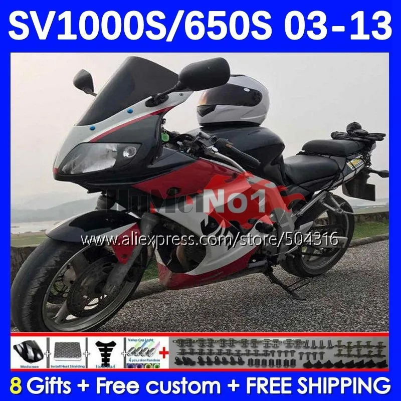 

SV1000S For SUZUKI SV650S SV650 SV1000 S 26MC.89 black silvery SV 650S 1000S 03 04 05 06 07 08 2009 2010 2011 2012 2013 Fairings