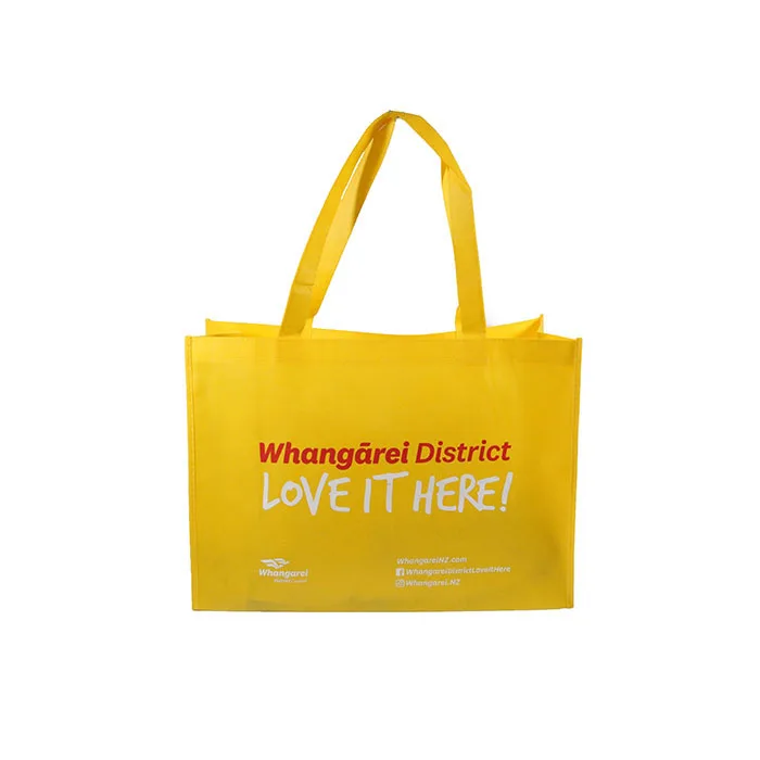 Logo Printed Foldable Reusable Non Woven Tote Shopping Bag Eco-Friendly