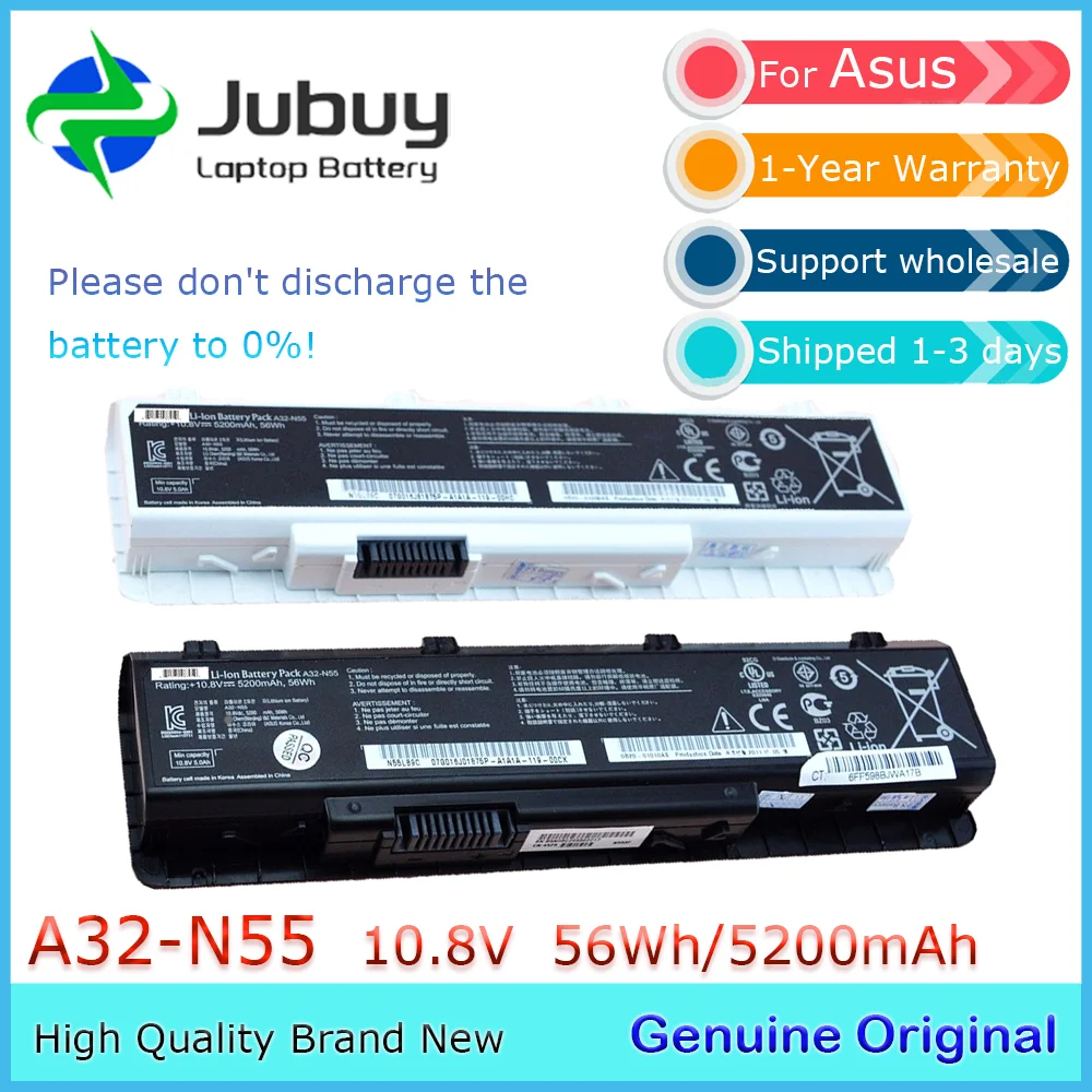 A32-N55 10 8 В 5200 мАч оригинальный аккумулятор для ноутбука Asus N45 N45SF N55E N75S N45E N45SJ N55S N75SF