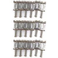 18 roller bridge pull string code electric guitar saddle for stratocaster telecaster electric guitar accessories silver