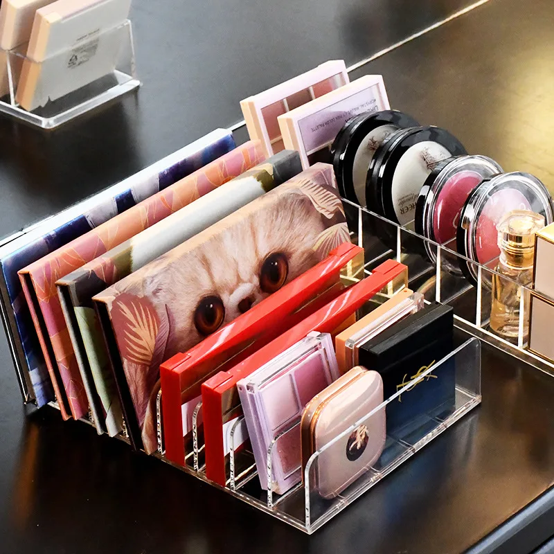 

Eyeshadow Palette Organizer Eyepowder Storage Tray Cosmetics Rack Makeup Tools Compartment Holder For Women makeup organizer