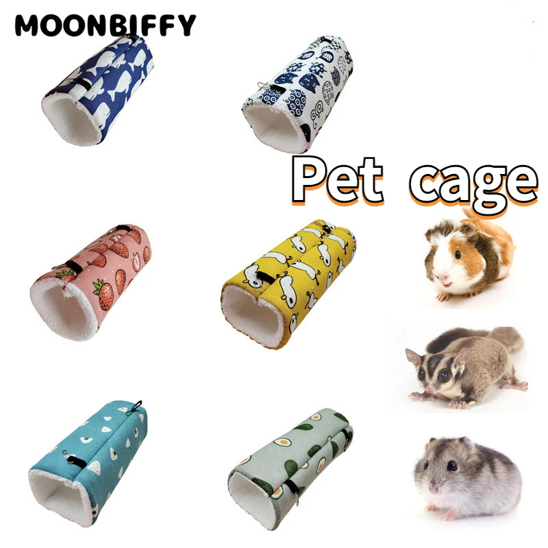 S/L Hanging Warm Hamster Cage Winter Guinea Pig Ferret Rat Small Animal Pets Items Cobaya Accesorios Tunnel Toys Tube