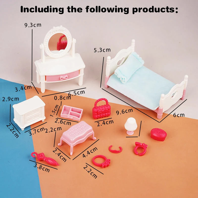 1 компл. 1:12 кукольный домик миниатюрный туалетный столик прикроватная тумбочка
