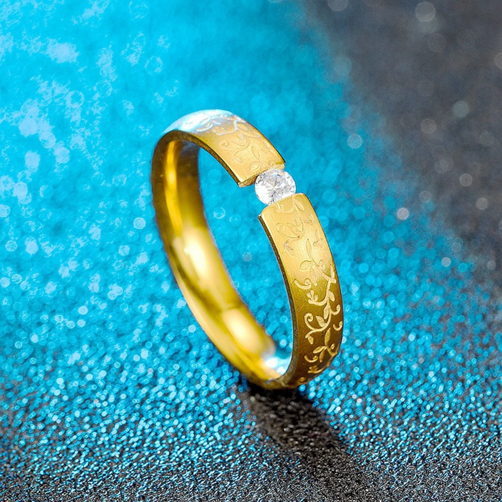 Модные мужские и женские Ретро Кольца креативные резные бриллиантовые парные