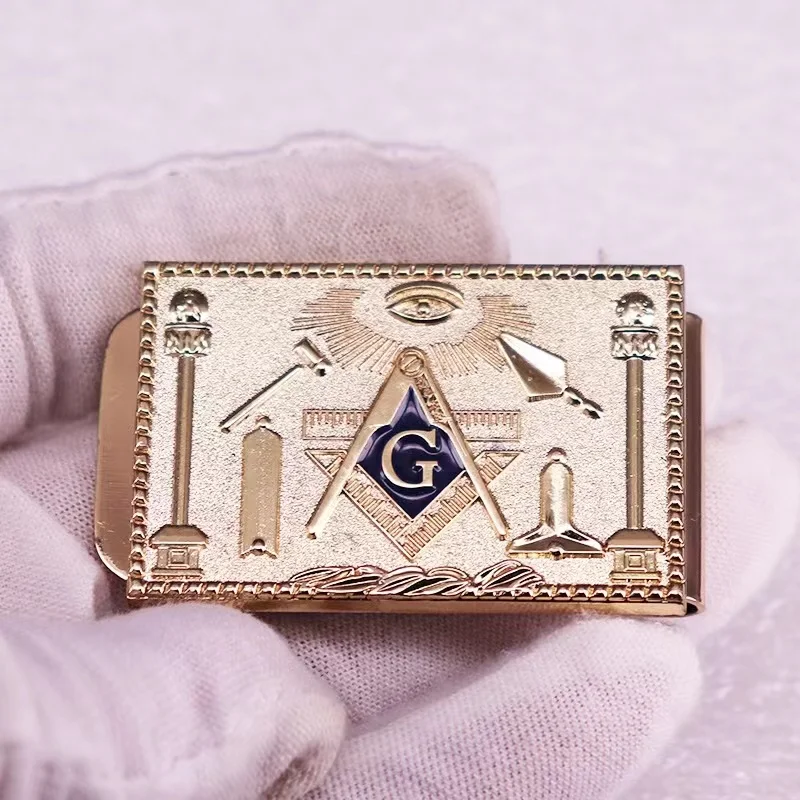 

Роскошный золотистый масонский зажим для денег крутая винтажная Памятная коллекция