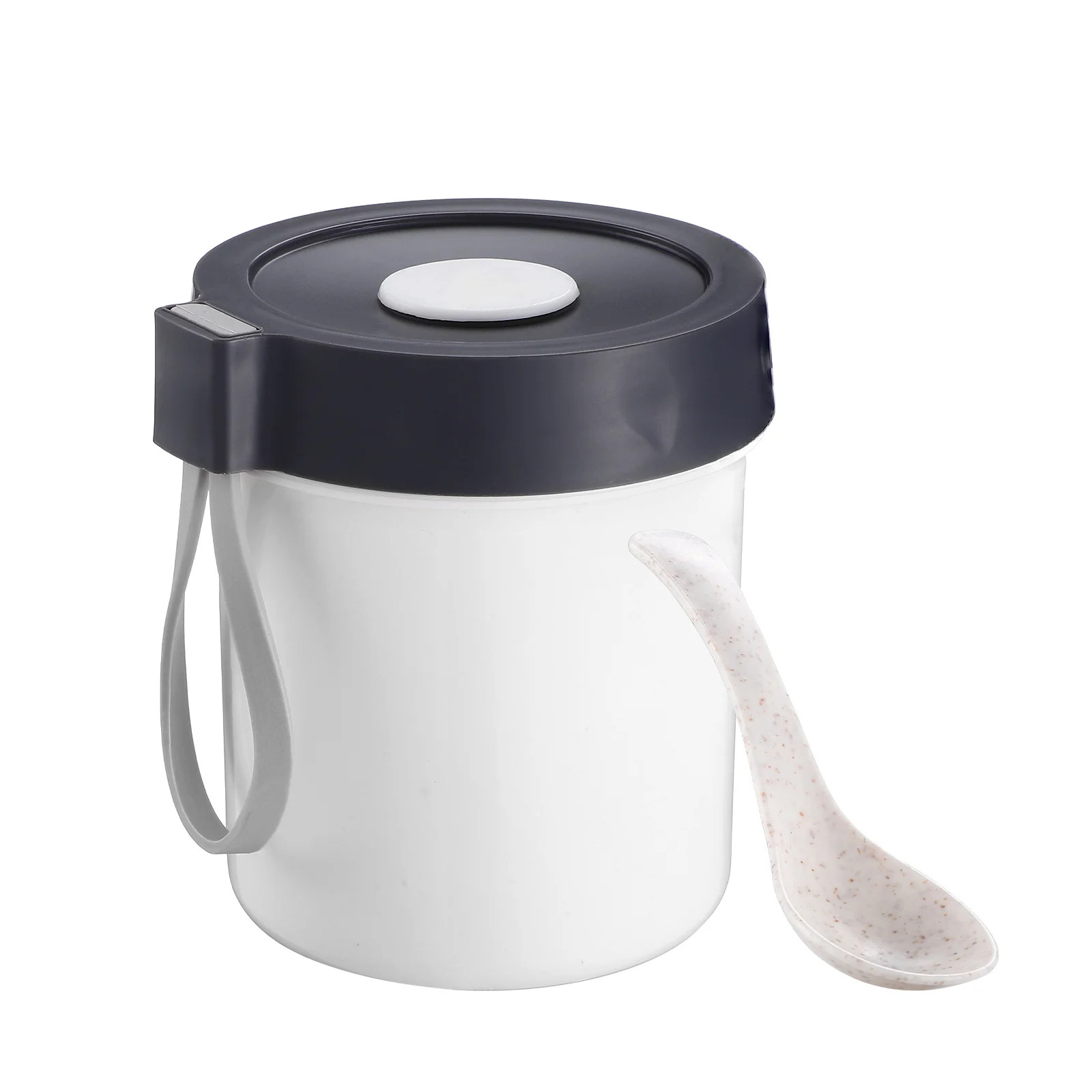 

Portable Soup Cup Microwave Breakfast Cup Leak-proof Bottle with Spoon Soup Container Food Jar Flask 450ml