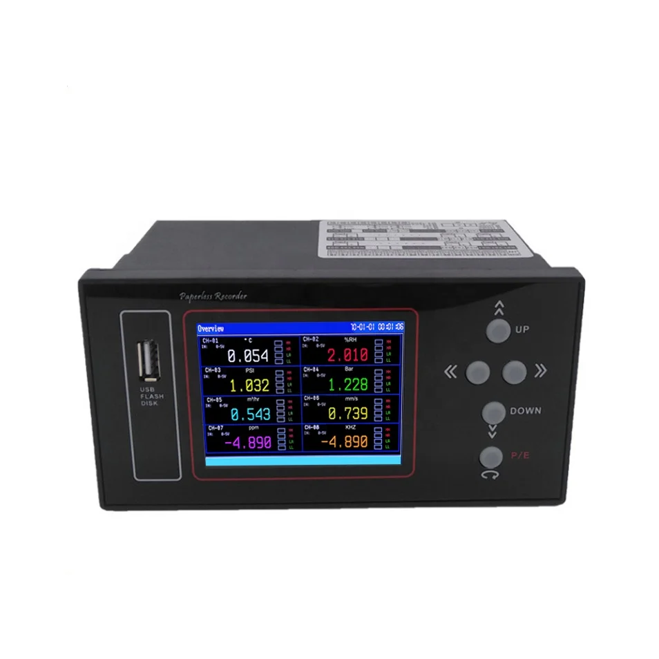 

MPR500S:Universal Digital USB 16 Multi-Channel color Paperless Recorder Data Logger for Temperature/Humidity/Pressure/Vibration