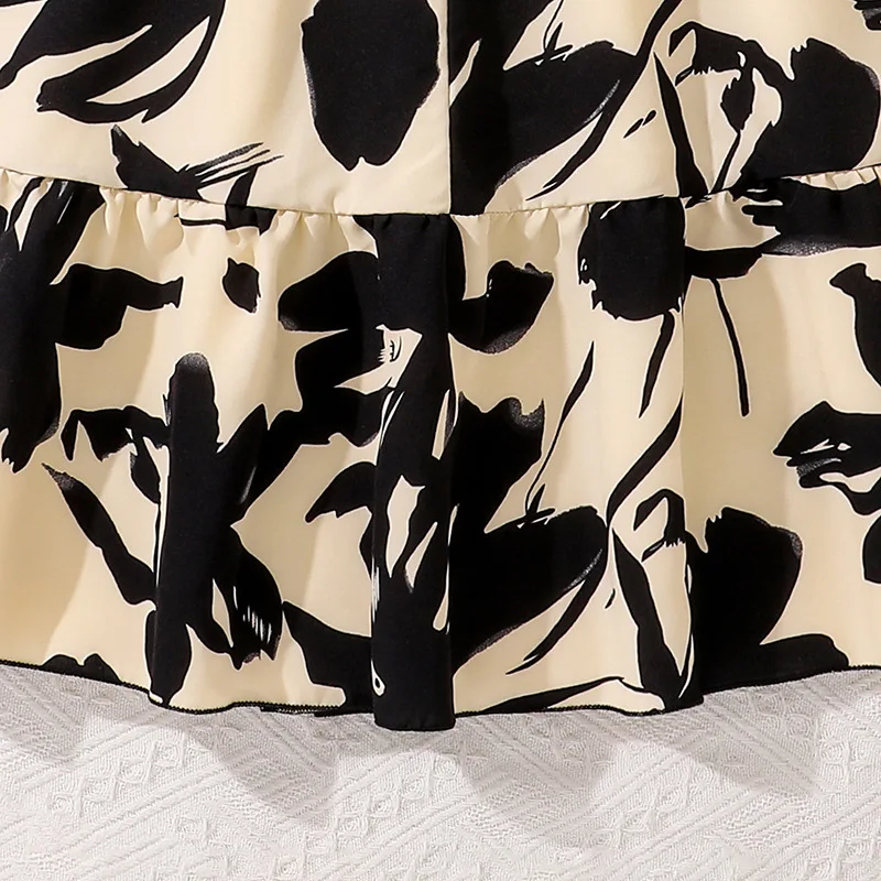 Новое поступление 2024 милое праздничное платье с короткими рукавами и круглым