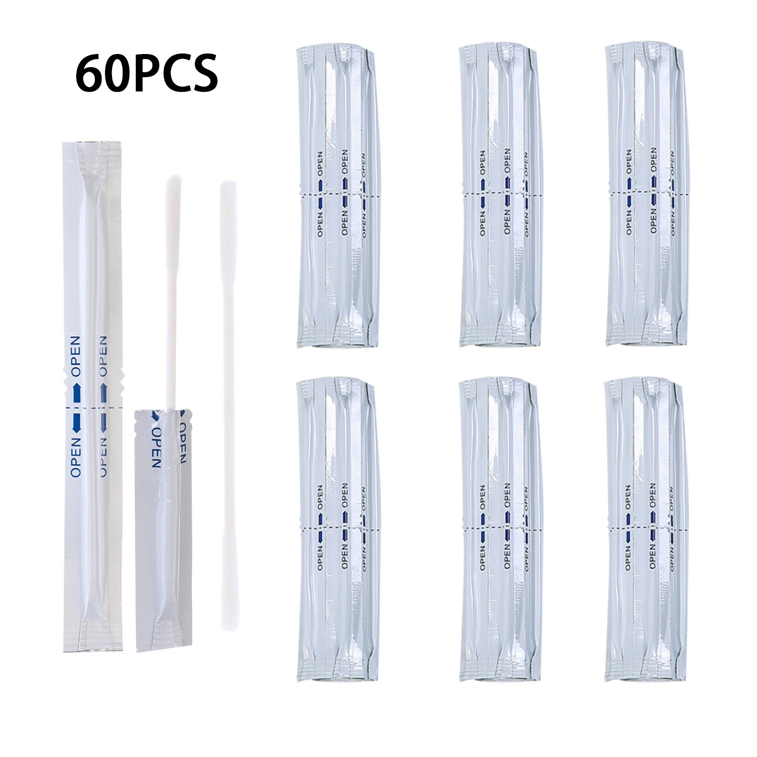 60pcs Wet Cotton Swabs Double Head Cleaning Stick For IQOS 3.0 3 Duo 3Duo LIL/LTN/HEETS/GLO 2.4 PLUS Heater Cleaner