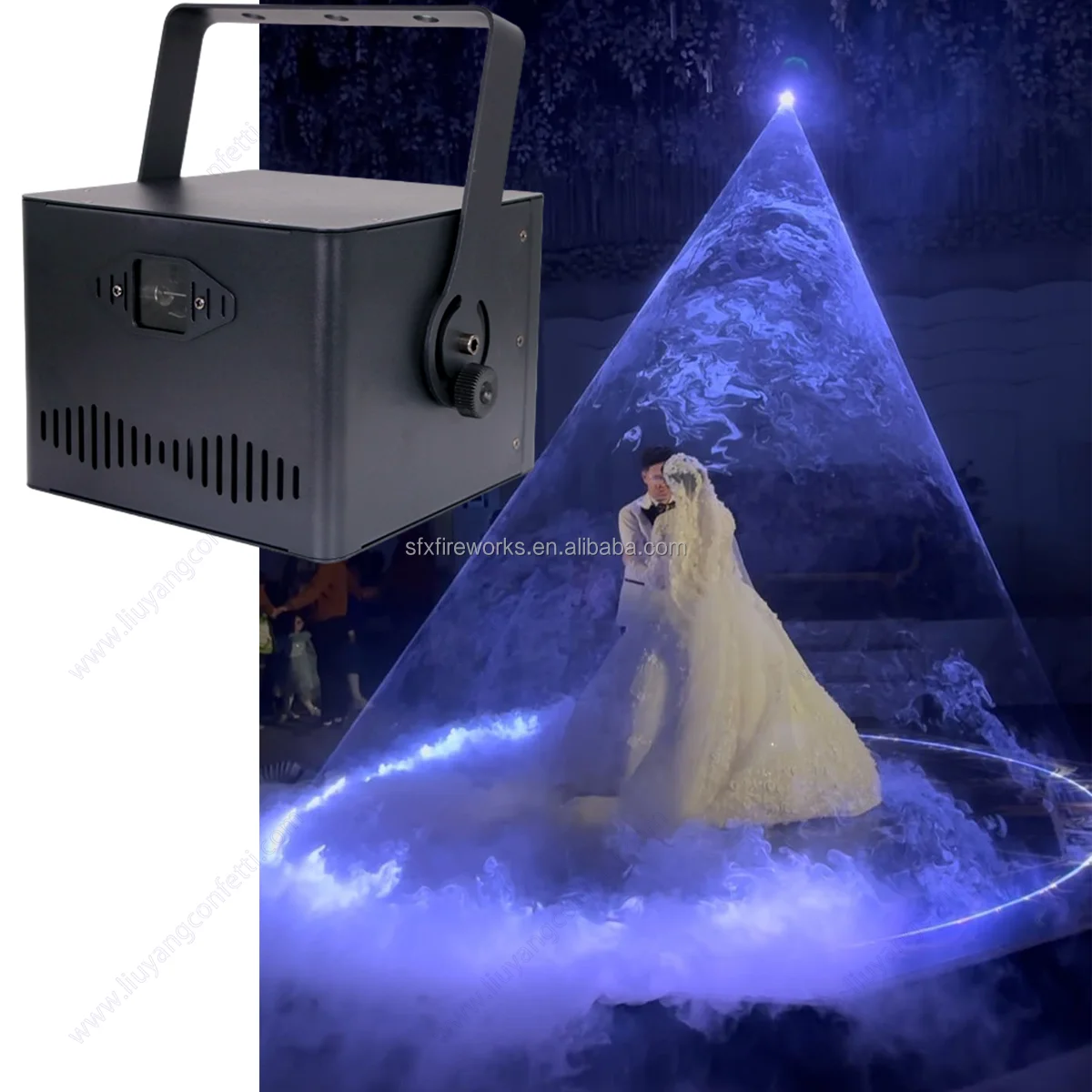 Фото Лазерный светильник RGB для сцены 3W с высоким CRI 80, управление через мобильное приложение и DMX, эффекты «Сказочная Золушка», «Аниме» для аренды на вечеринки и свадьбы №2