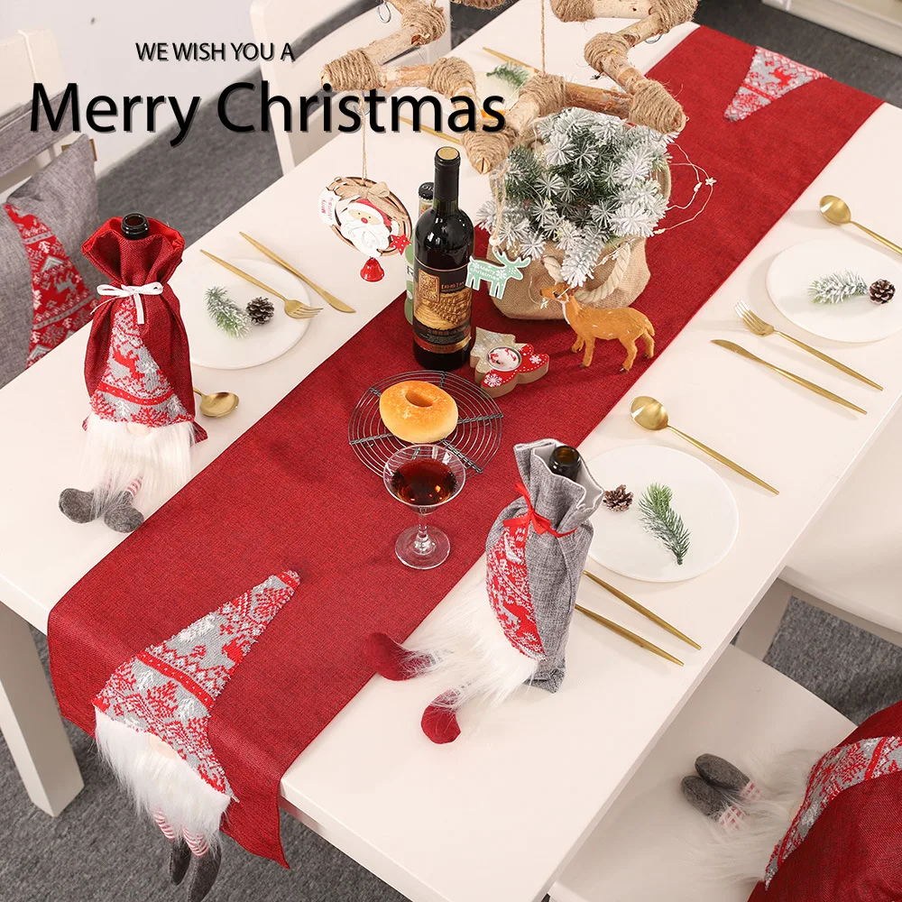 

New Christmas Decorations Table Flag Creative Three-dimensional Elderly Table Decoration Tablecloth Placemats Christmas Supplies
