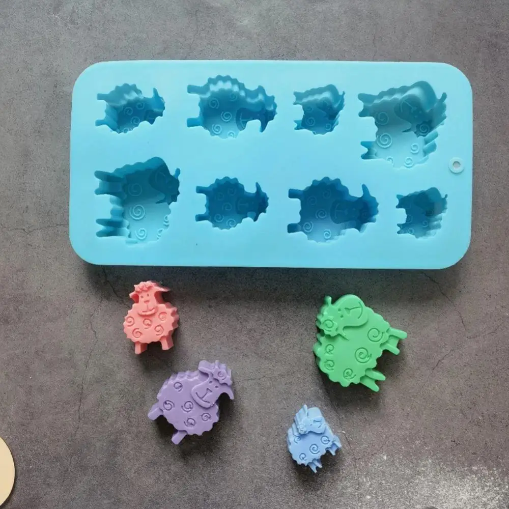 

Whisky Frozen Animal Sheep Chocolate Mold Baking Tools Homemade Model For Candy Biscuit Jelly Pudding Cartoon Ice Mold 8 Holes