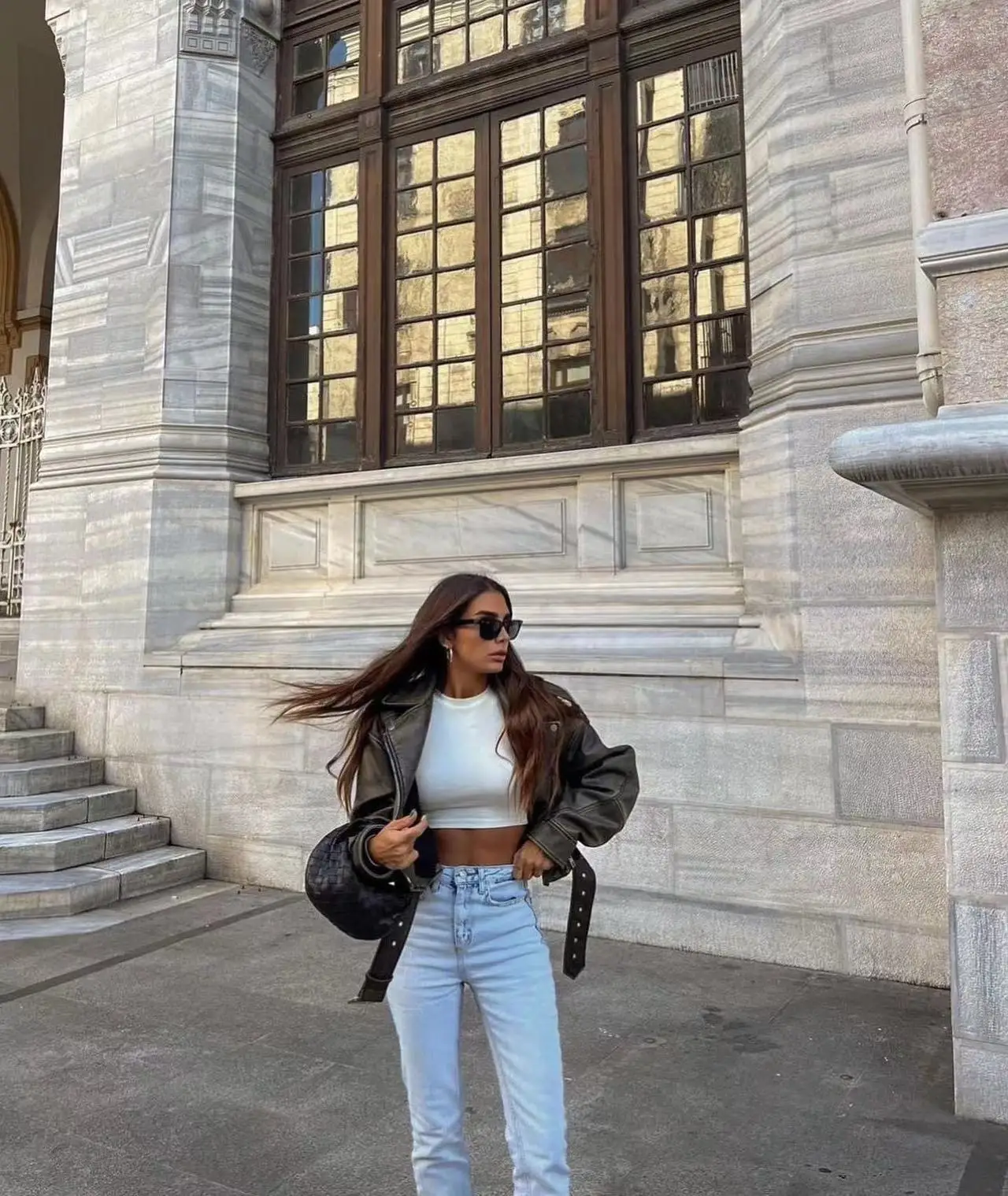 2024 RARF женская кожаная куртка с поясом короткое пальто пониженной молнией и