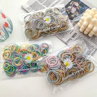 100 pieces of childrens rubber band 2 5cm color nili korean girls rubber band ponytail headdress headrope headdress