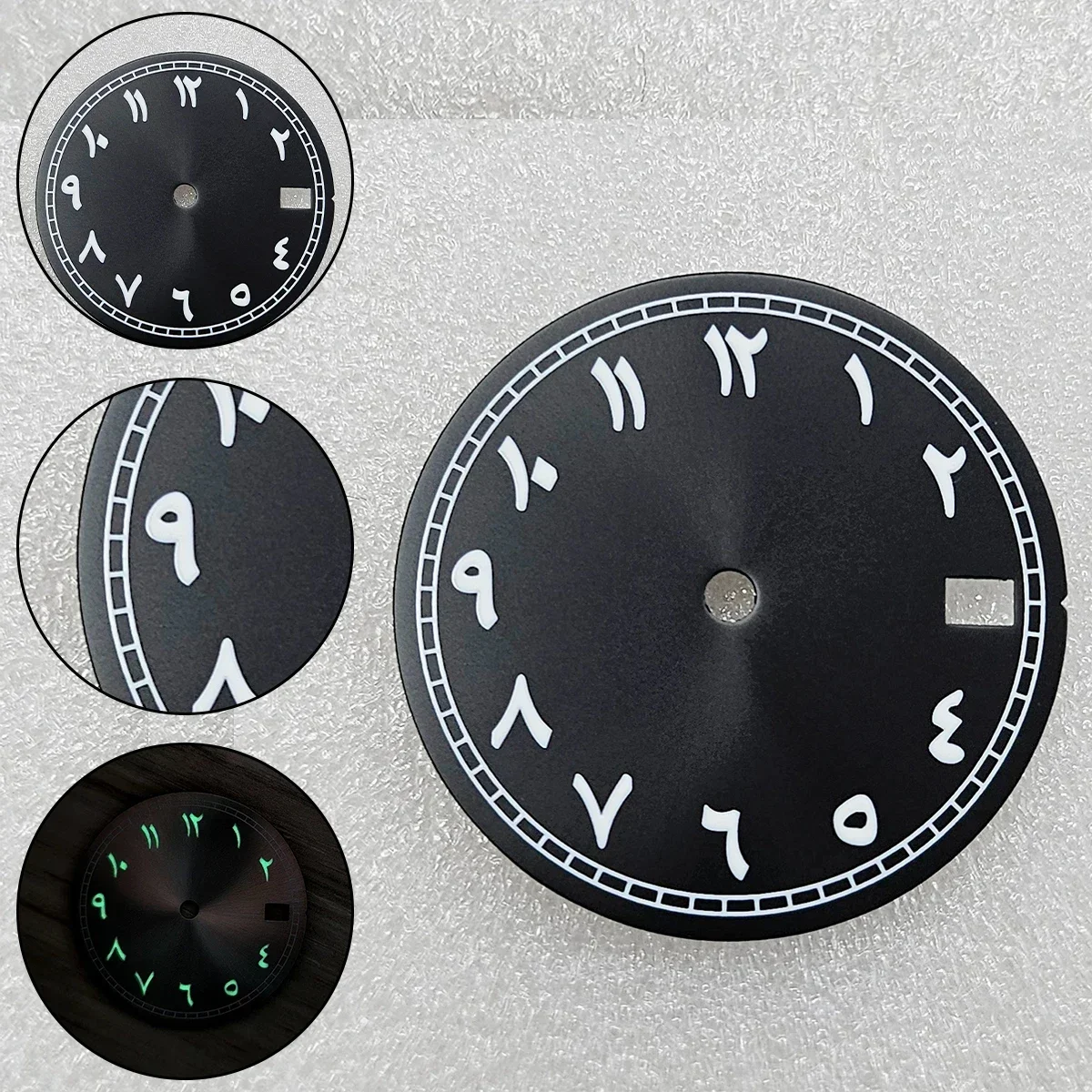 Высококачественный Циферблат NH35 28 5 Мм Зеленый Люминесцентный Подходит Для