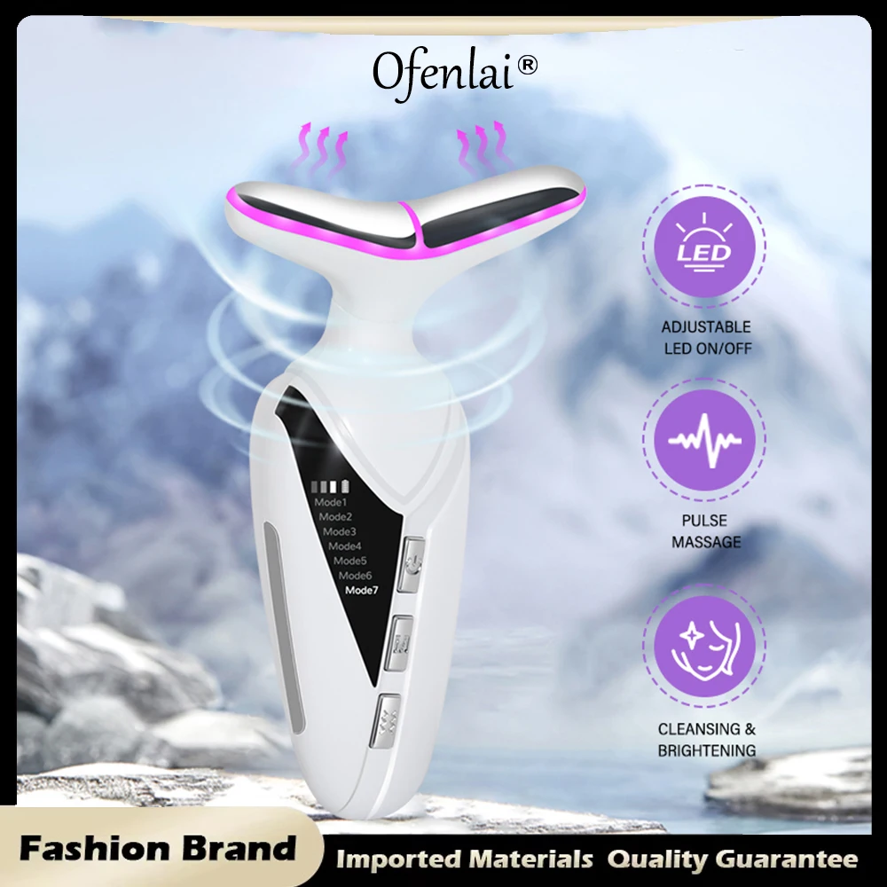 Новый EMS высокочастотный массажер для шеи лица косметическое устройство