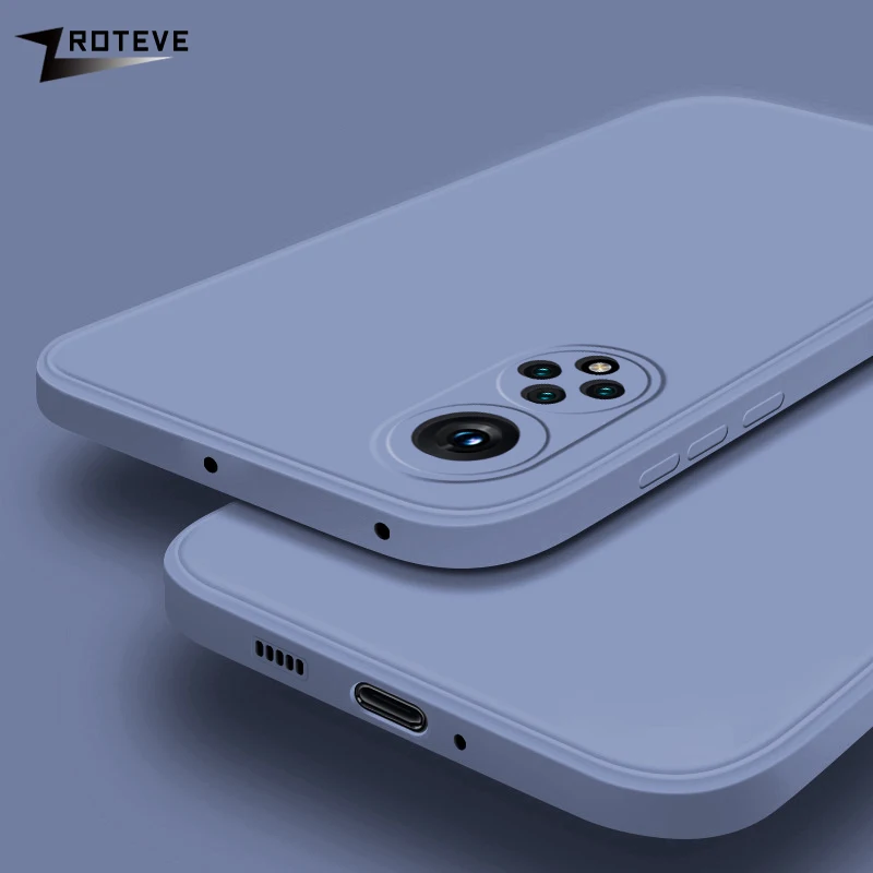 

Nova9 Case ZROTEVE Square Liquid Silicone Soft Cover For Huawei Nova 9 10 SE 8 8i Y60 Y70 Plus Y90 Nova8 Nova10 Pro Phone Cases