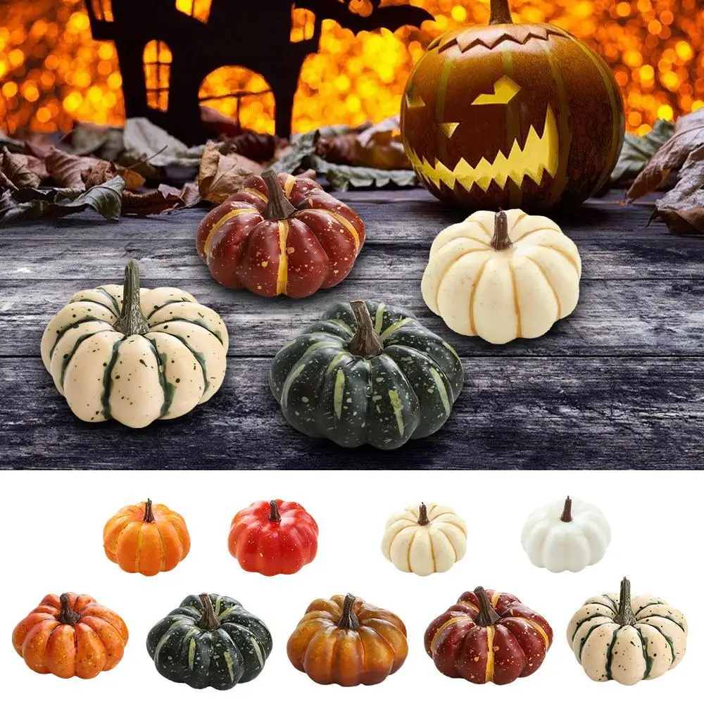 

Mini Artificial Halloween Pumpkin Decor Simulation Vegetable DIY Craft Halloween Home Party Decoration Props Farmhouse Harvest