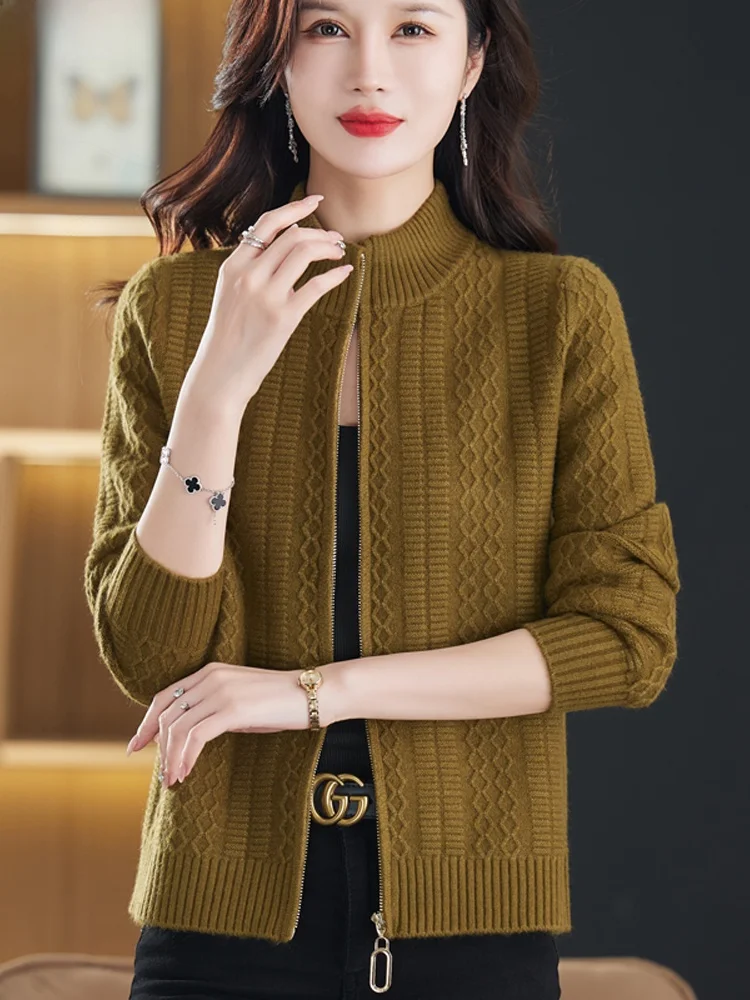 Без катышков весна и осень новое флисовое вязаное женское короткое пальто