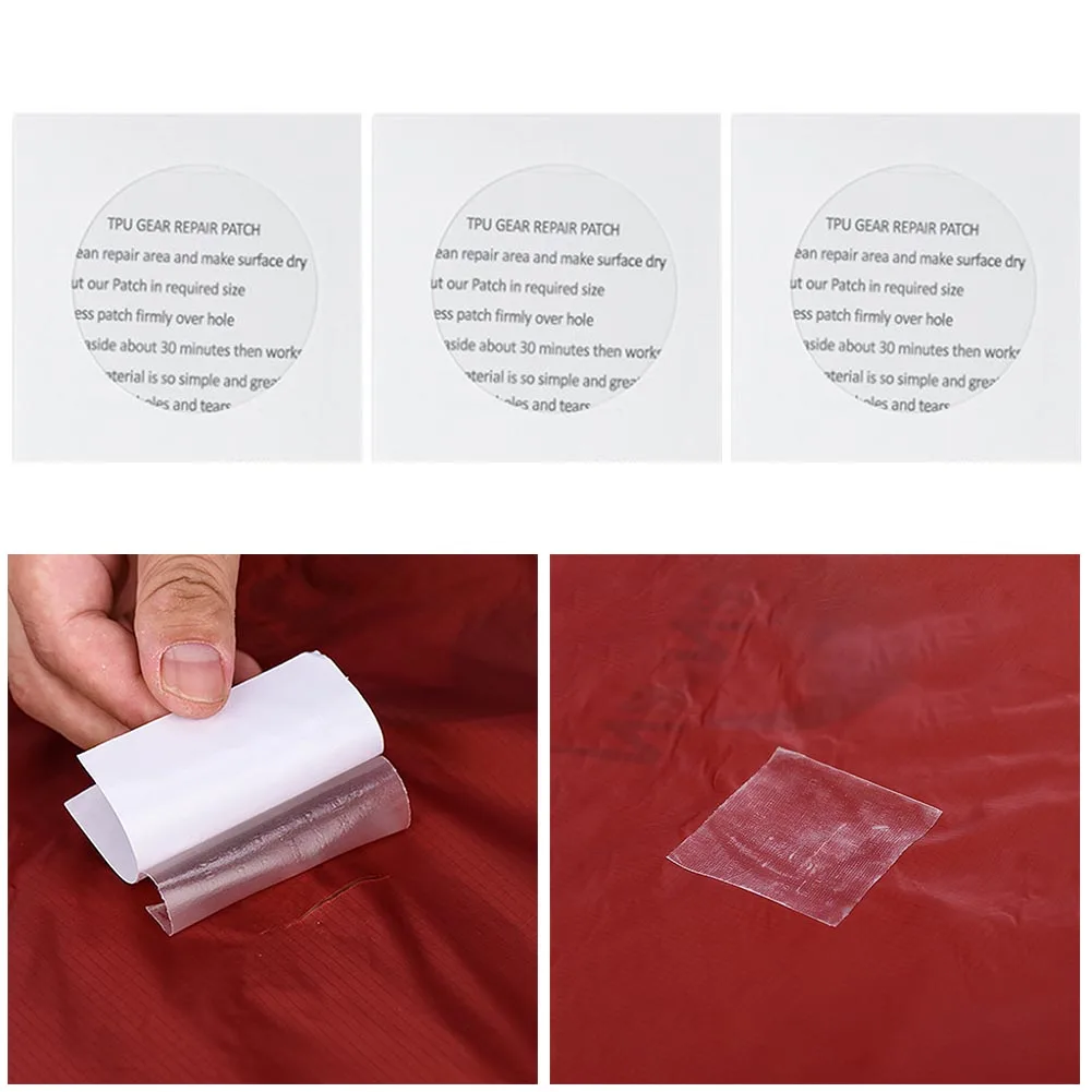 

2022 New Repair Patch TPU 3pcs For Customers For Tent Outdoor Hiking Equipment Sleeping Bag Transparent Repair Subsidies