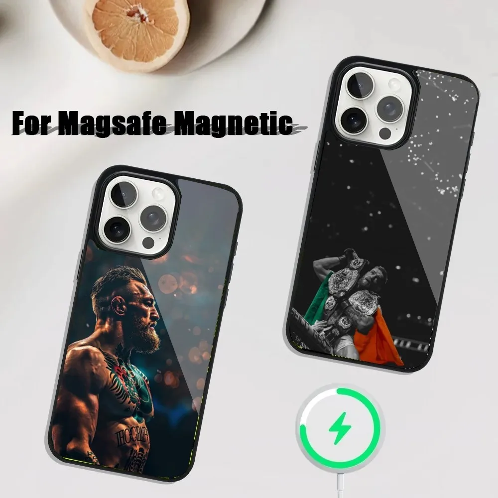 C-Conor M-McGregor Phone Case For iPhone 16 15 14 13 12 11 Plus Pro Max Mini Magsafe Magnetic Wireless Charging