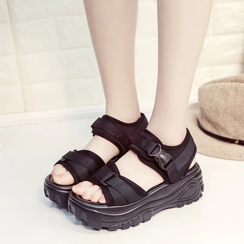 Hot Gladiator Platform Womens Sandals 2022 Summer Fashion Women Chunky Beach Sandal Denim Comfortable Sandalias Mujer